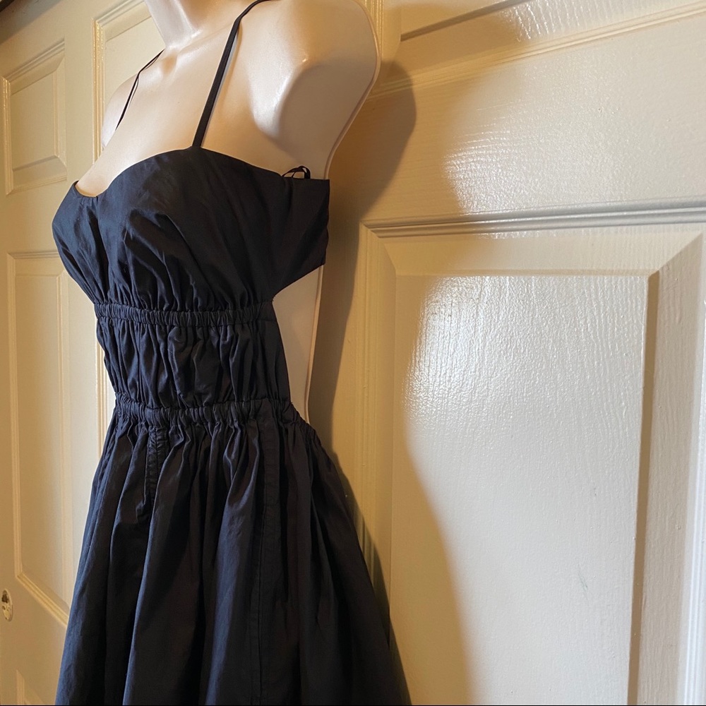 Susana Monaco Navy Blue Maxi Dress with Bubble Hem - Picture 3 of 8